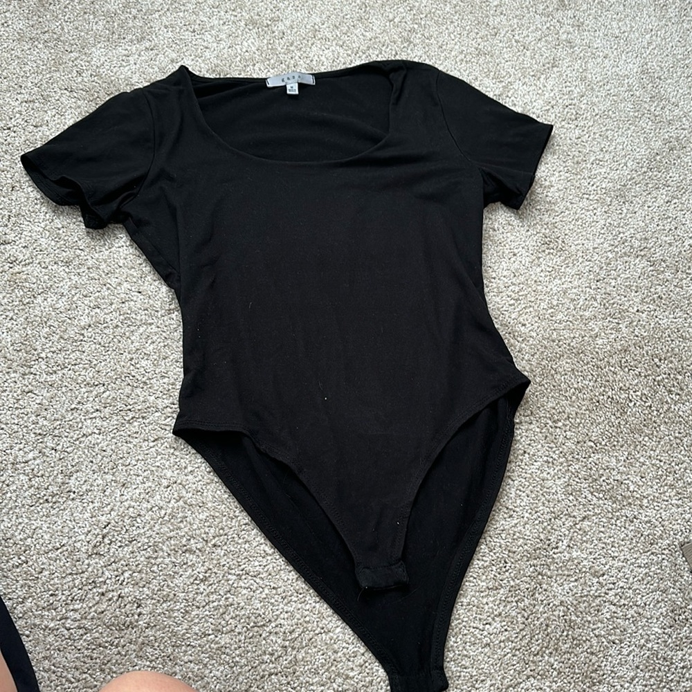 Black bodysuit.